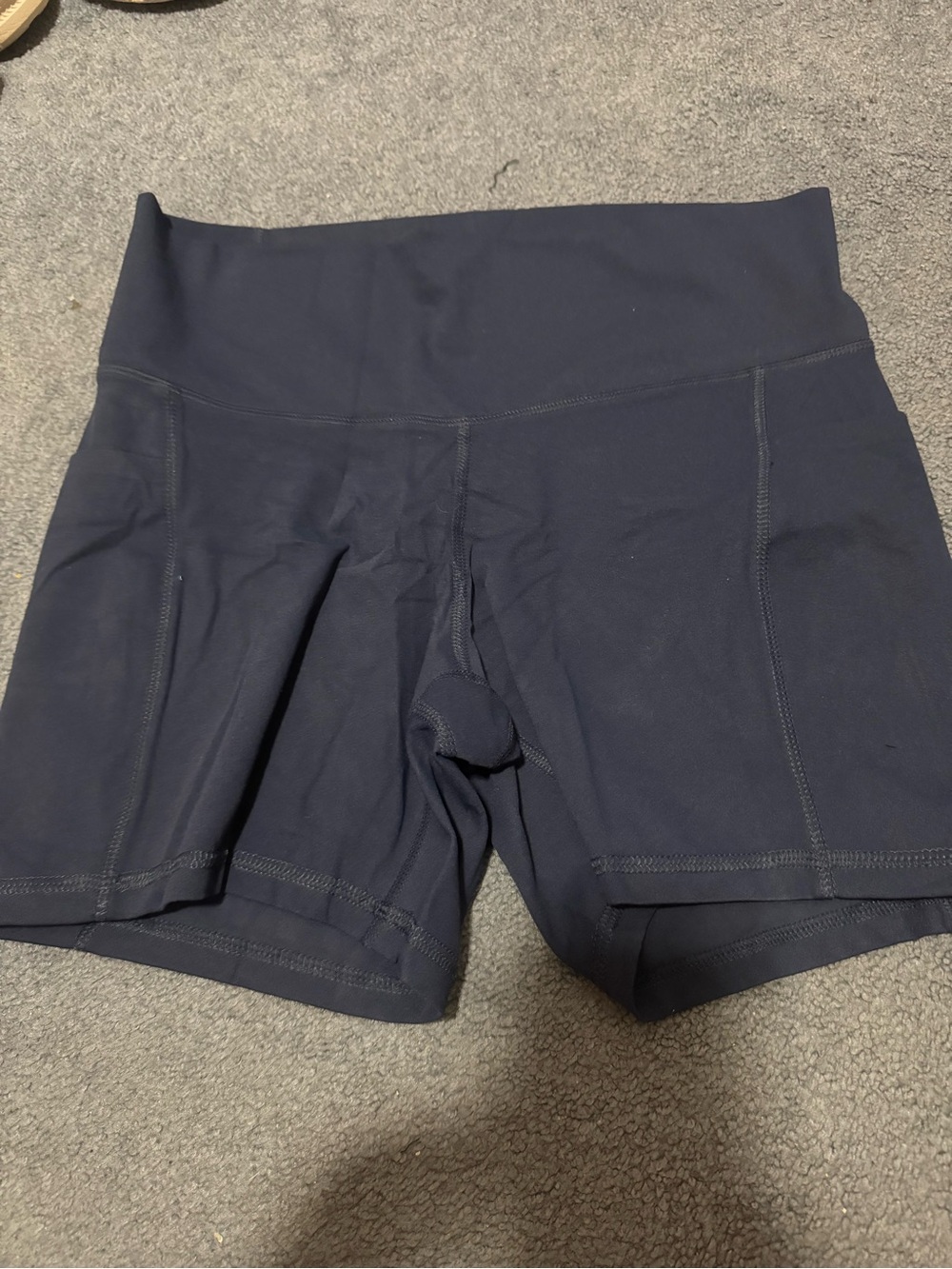 High-Rise Women's Bike Shorts in Deep Navy